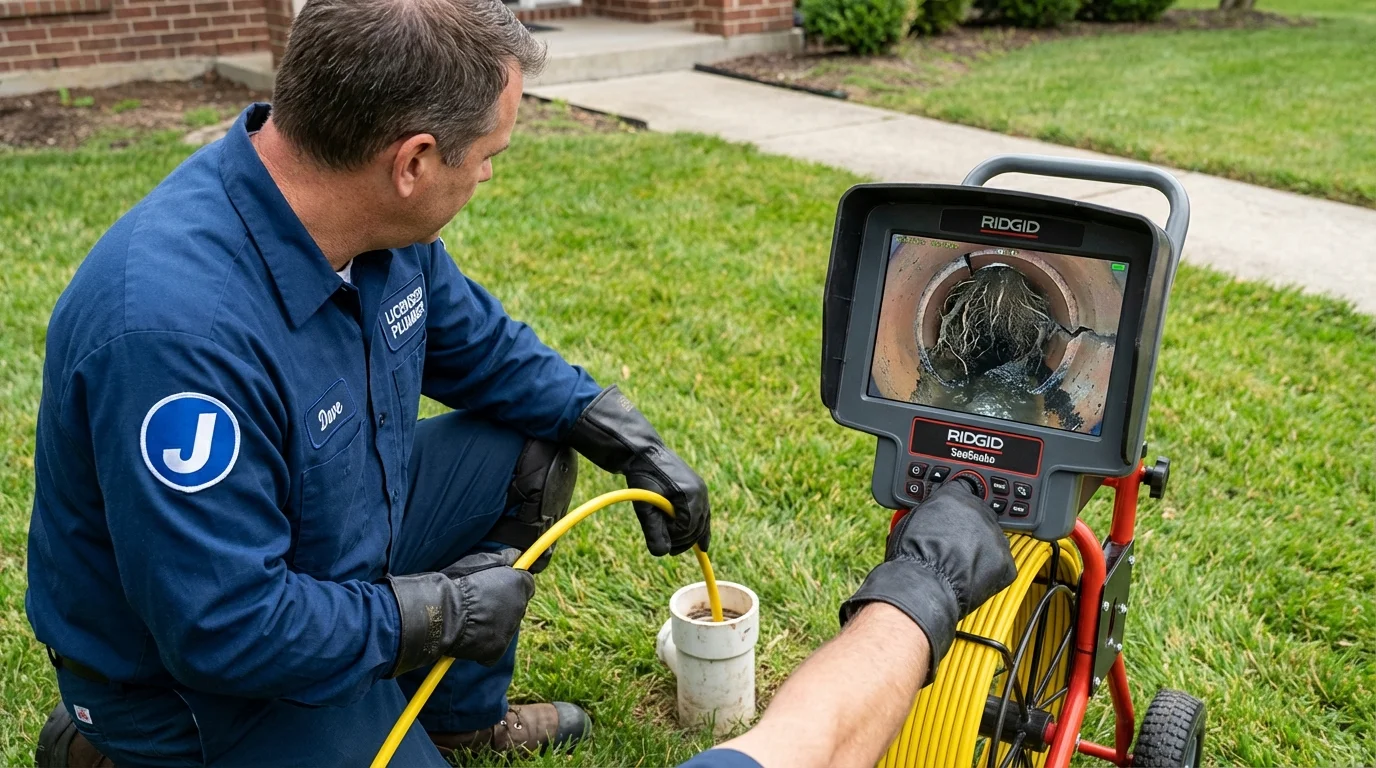 Sewer camera inspection being performed by Johns Plumbing LLC in Saint Helens